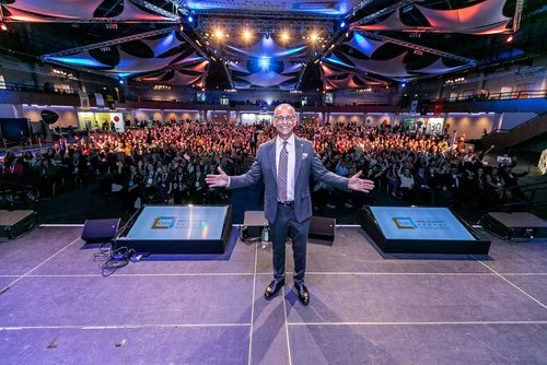 Theo Paphitis on stage