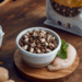 a bowl of dog food